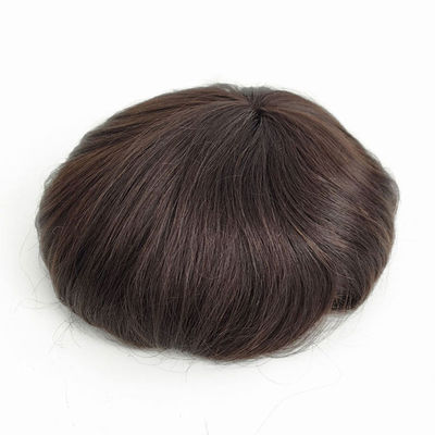Q6 PU Skin Swiss Lace Full Lace Toupee Mens Real Looking Wigs With Front Lace Bleached