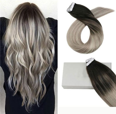 Curly Remy Tape In Extensions Human Hair Cuticle Aligned 50g/Pack