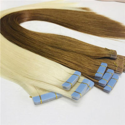 Curly Remy Tape In Extensions Human Hair Cuticle Aligned 50g/Pack